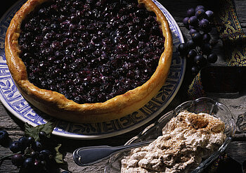 Blaubeertorte mit Zimtsahne