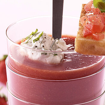 Gazpacho aus Erdbeeren